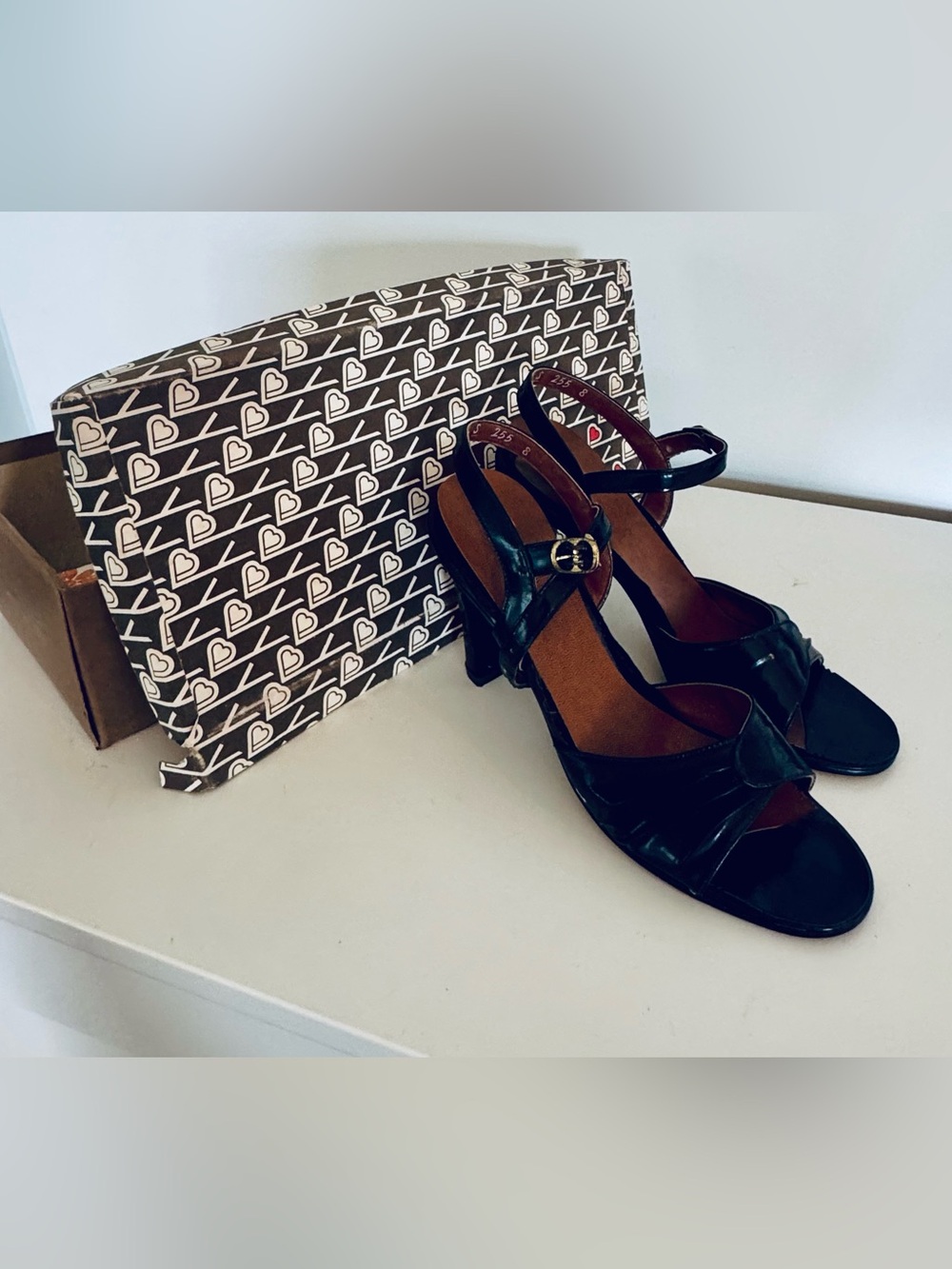 Vintage Bally Black Open-Toe Slingback Heels